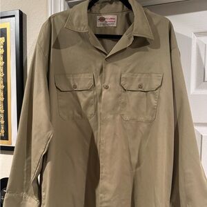 Dickies Men's Khaki Shirt Jacket